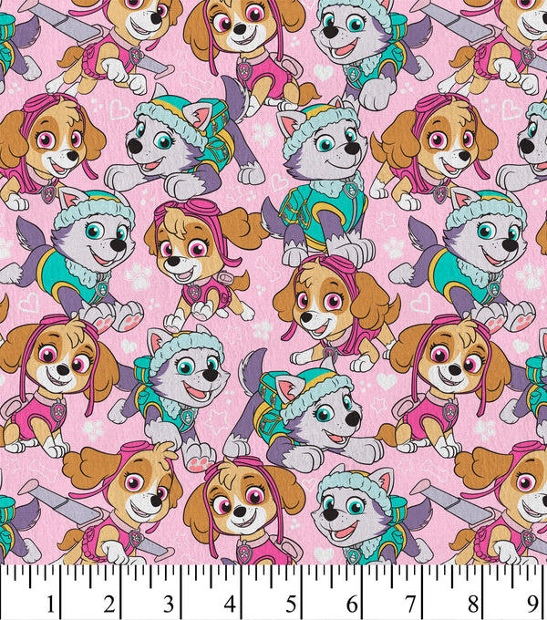 Nickelodeon Paw Patrol Alpha Packed Pink Fabric by the yard