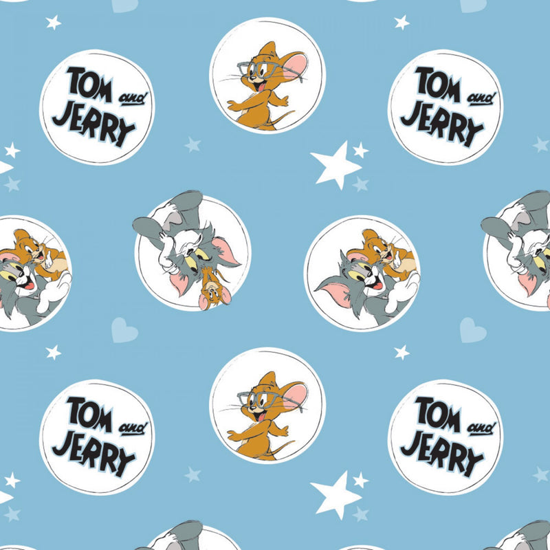 Disney Tom and Jerry Circles and Stars Fabric by the yard