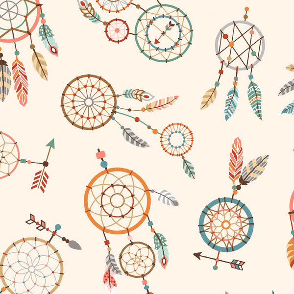 Camp A Long Critters Dream Catcher Fabric by the yard