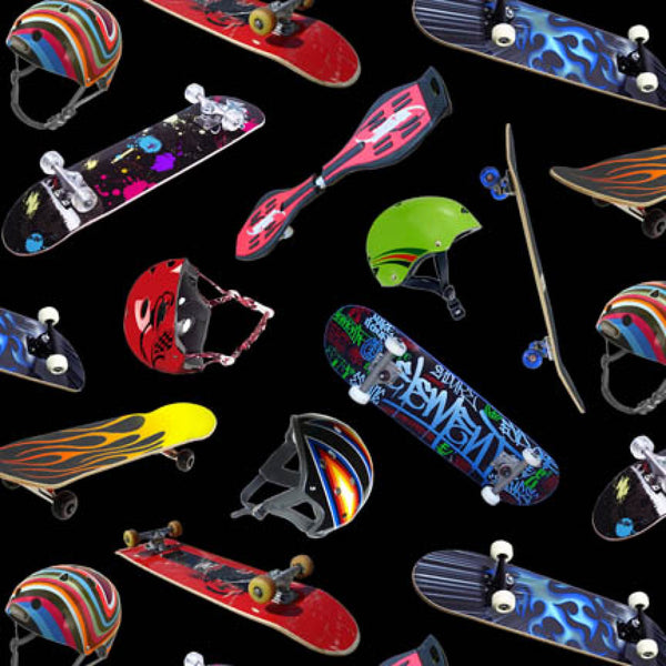 Skateboard Skateboarding Sports Collection Fabric by the yard