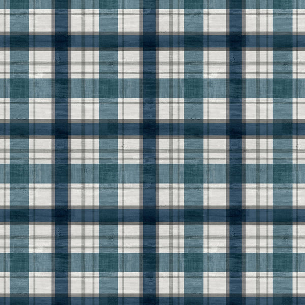 A Day At The Lake Check Plaid Gingham Fabric by the yard