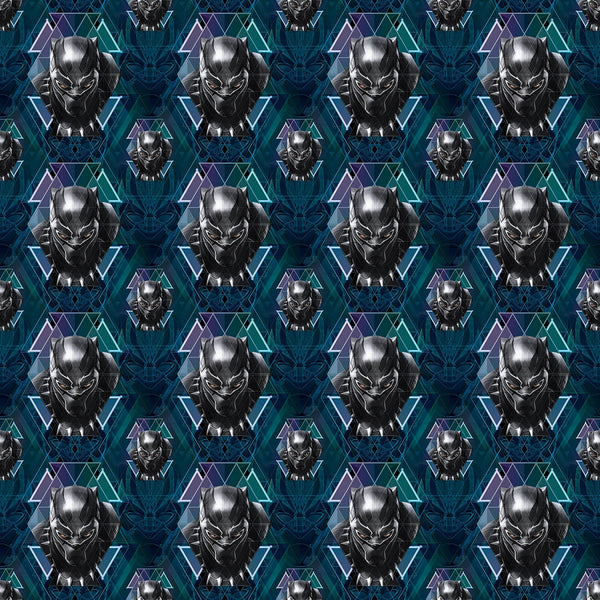 Marvel Avengers Black Panther Head Toss Fabric by the yard