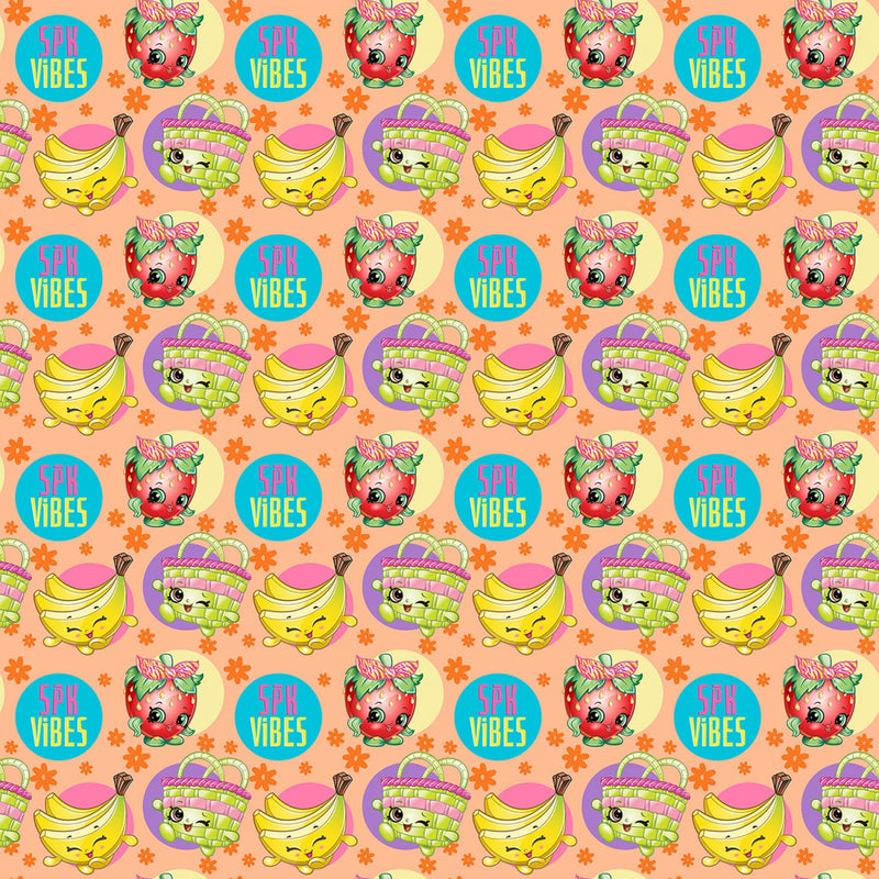 Shopkins Fruit Vibes Fabric by the yard