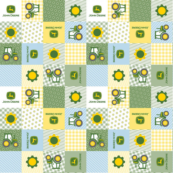 John Deere Born to Farm Patch Fabric by the yard