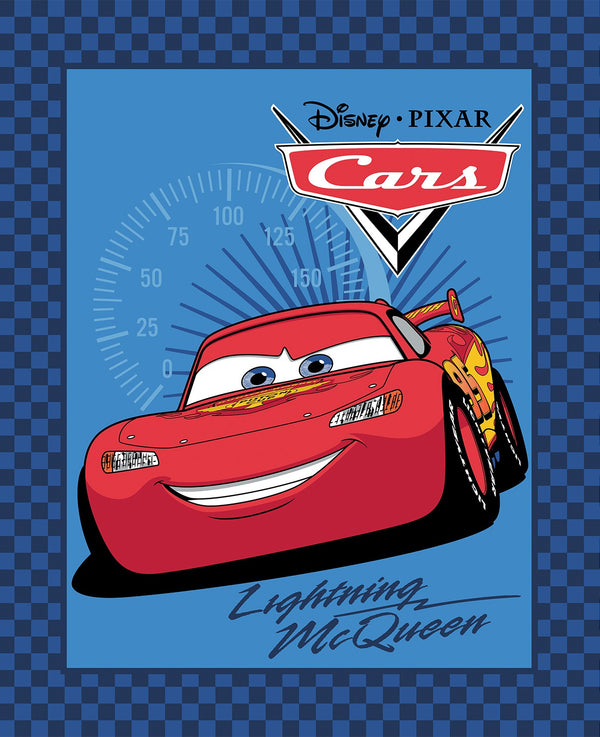 Disney Cars Lightning McQueen Pixar Panel approx. 36in x 44in Fabric by the panel