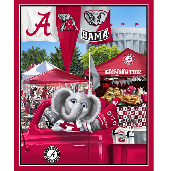 Alabama Crimson Tide Tailgate Panel 36in x 44in Digitally Printed Fabric by the yard