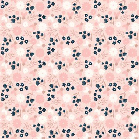 Blush by Jen Allyson Floral Daisy Fabric by the yard