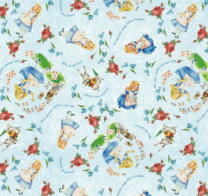 Disney Princess Sweet Alice in the Wonderland Fabric by the yard