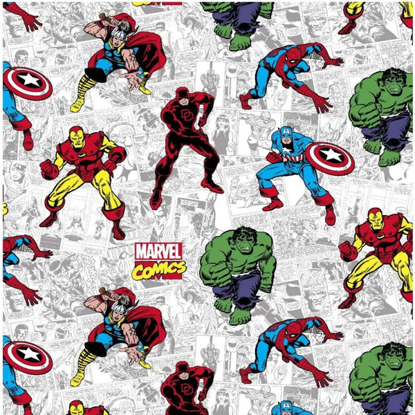Marvel Avengers Action Comic Fabric by the yard